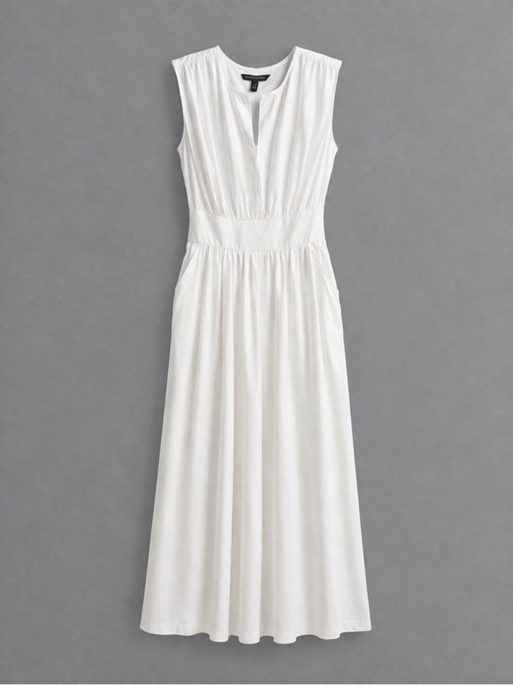 Banana Republic White Sleeveless Maxi Dress